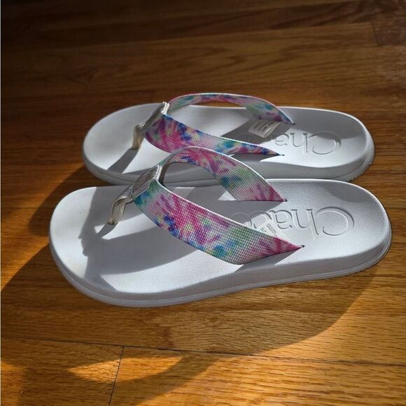 Chaco Tyedye Flip Flops Womans Size 7 - Picture 3 of 6
